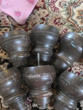 Wooden Replacement Furniture Legs - Dark Brown